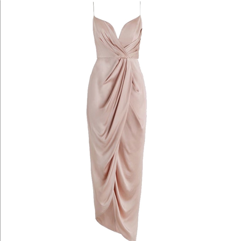 ::SOLD:: Zimmermann sueded silk drape dress in a rose pink size 2 (small)